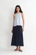 Nora Polka Dot Skirt in Linen Blend Ma3