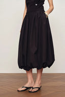 Freya Twisted Drape Sleeveless Top and Bubble Skirt Set in Cotton Blend