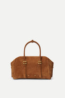 Monti Small Boston Bag in Top Grain Cowhide Suede