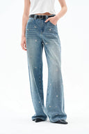 Seren Elastic Waist Wide-Leg Jeans
