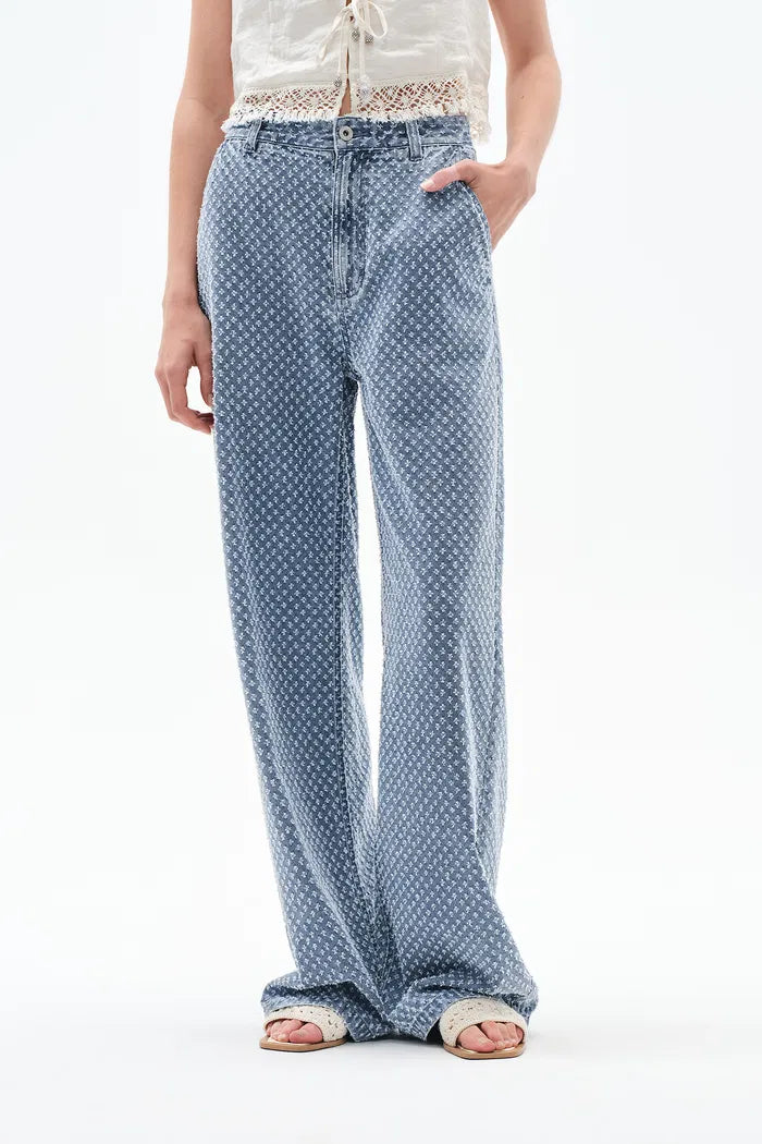 Sunny Wide Leg Jeans in Cotton Denim