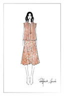 Gracia Printed Sleeveless Blouse in Crepe Georgette