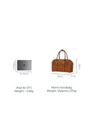 Monti Small Boston Bag in Top Grain Cowhide Suede