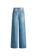 Harper Bow Embellished Jeans in Cotton Denim