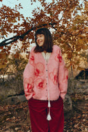 Juliet Orchid Jacquard Cardigan in Alpaca Knit