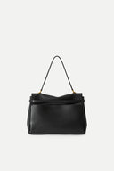 Fab Rialto Double Flap Handbag in Calfskin Leather