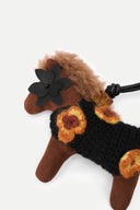 Pegasus with Flower Eye Crochet Bag Charm
