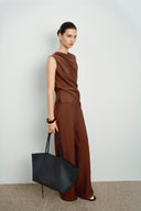 Brera Convertible Tote Bag Large in Full Grain Leather and Suede