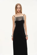 Nocturne Embellished Slip Dress in Cotton