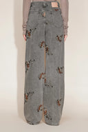 Star Straight Leg Jeans in Beaded Cotton Denim