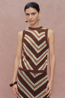 Clara Hand Crochet Sleeveless Top in Cotton-Linen Tape Yarn