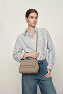 Rialto Small Handbag in Lychee Top-grain Cowhide