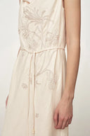 Phoebe Sleeveless Cowl Neck Dress in Crinkle Acetate