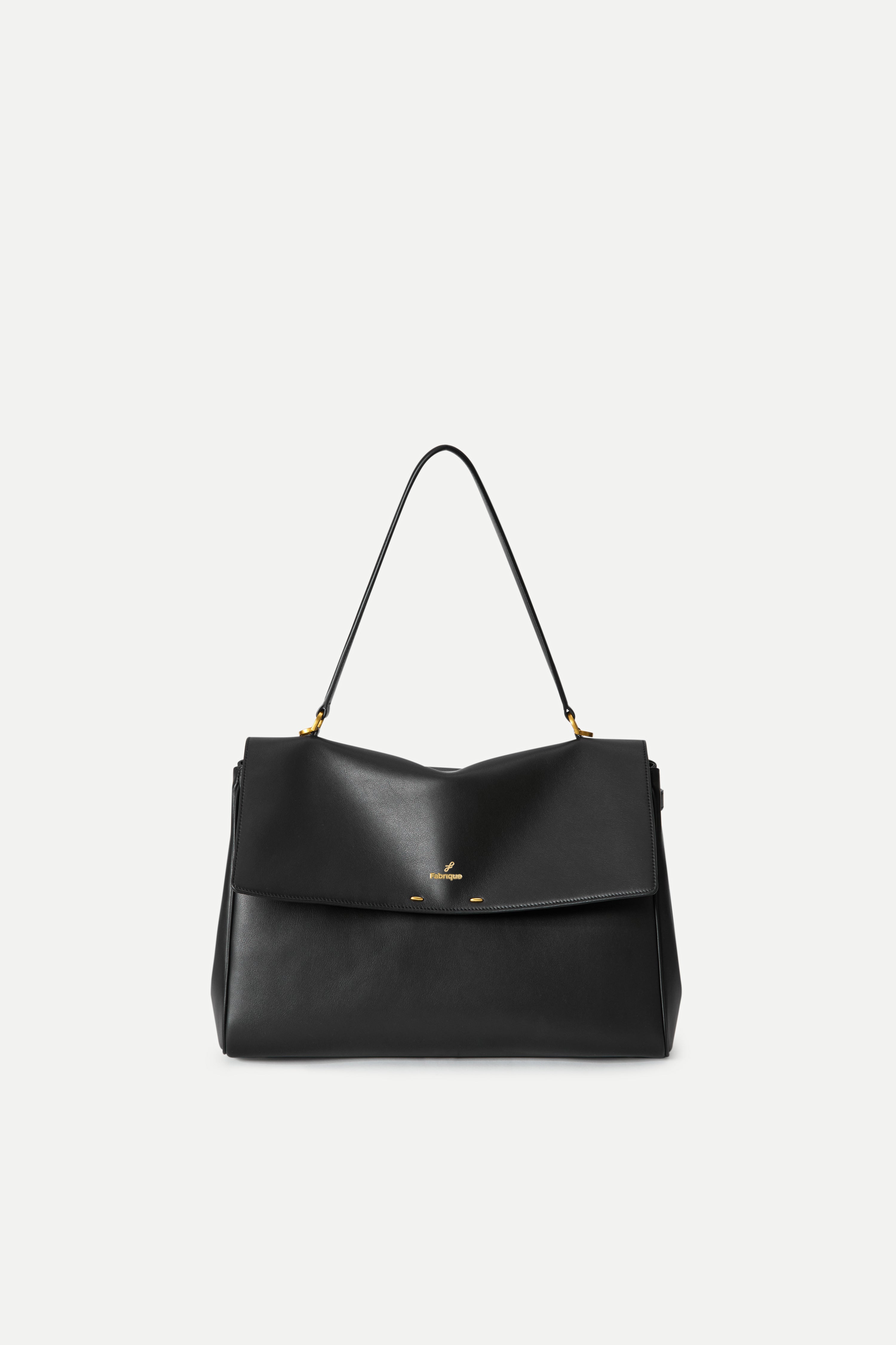 Fab Rialto Double Flap Handbag in Calfskin Leather