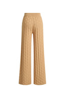 Elowen Textured Wide Leg Pants in Cotton Blend Knit
