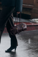 Monti Boston Bag in Oiled Waxed Top Grain Leather