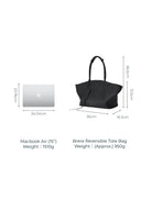 Brera Convertible Tote Bag Large in Full Grain Leather and Suede