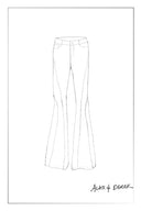 Harry Flared Jeans in Cotton Denim