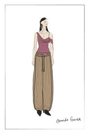 Hermione Lounge Pants in Sand-Washed Viscose