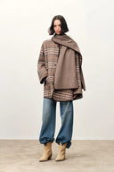 Cecilia Reversible Double Face Short Coat in Wool Cashmere Blend