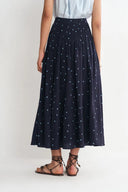 Nora Polka Dot Skirt in Linen Blend Matthew