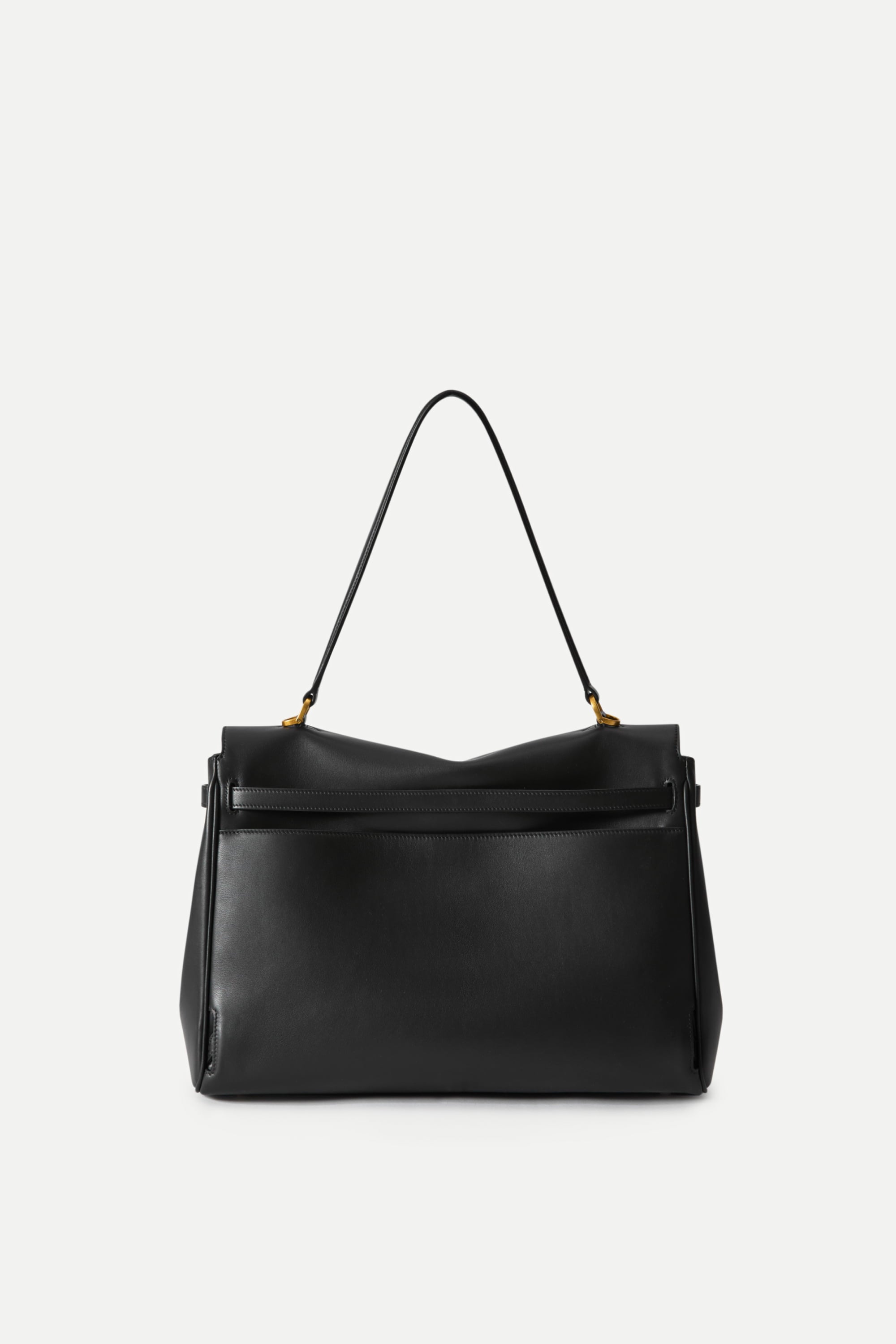 Rialto Double Flap Handbag in Calfskin Leather