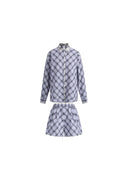 Lia Plaid Layered look Shirt and Shorts Set in Bubble cotton