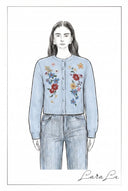 Laelia Hand Embroidery Floral Cardigan in Alpaca Wool Blend