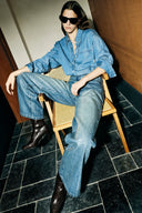 Zia Sequin Embellished Barrel Leg Jeans in Cotton Denim Matthew1